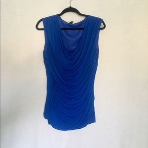 Blue Maurices Gathered Ruched Sleeveless Top